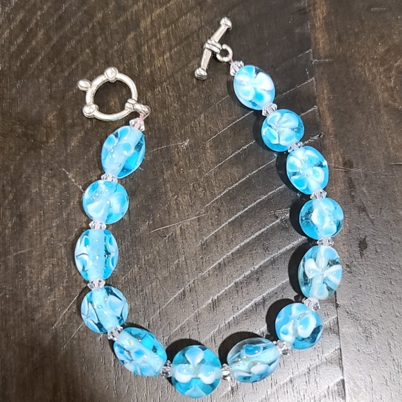 Glass and Swarovski Beads Bracelet - Picture 3 of 4